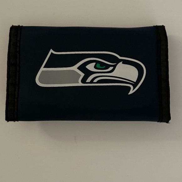 Rico Other - NFL Seattle Seahawks Small Navy Blue Black Nylon Trifold Wallet